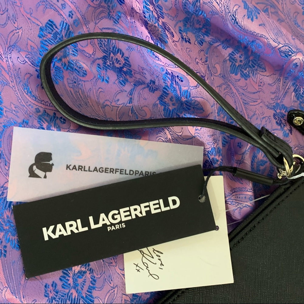 *NWT* Karl Lagerfeld Paris Two-Piece Envelope Wristlet Clutch Set - Picture 11 of 13